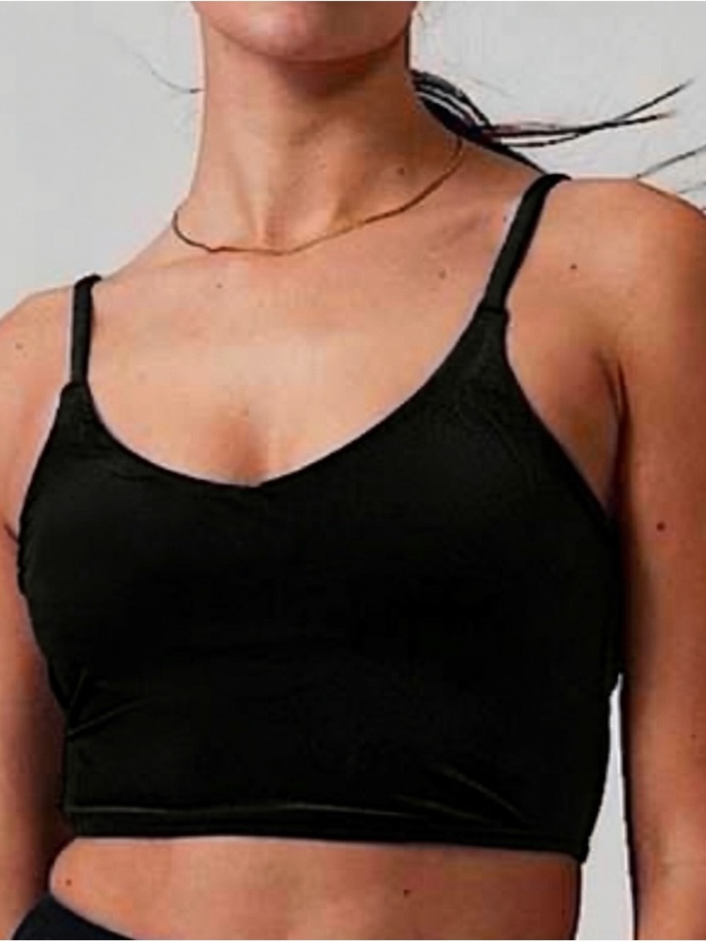 Athleta Velour Velvet Sport Bra Black